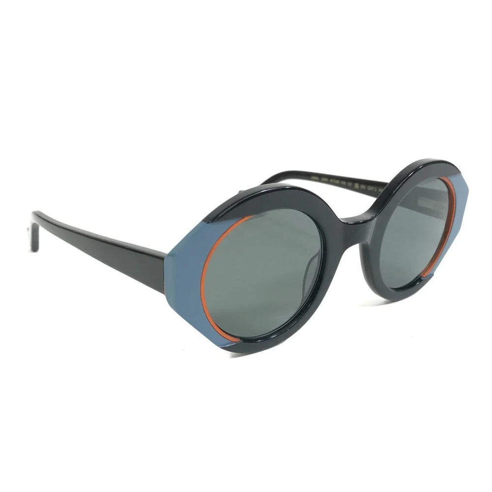 J.F. Rey Sunglasses ANNA 2200 Black Blue Orange Frames w/ Gray Polarized Lenses